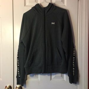 Underarmor grey zip up hoodie